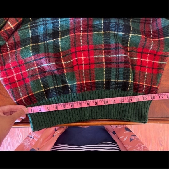 Polo by Ralph Lauren Vintage 100% Wool Plaid Crewneck Sweater Size XL - Picture 10 of 10